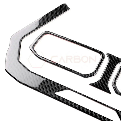 Real Carbon Fiber Center Dashboard A/C Vent Trim Overlays for 2024+ Ford Mustang