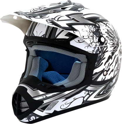 AFX FX-17Y Helmet - Butterfly - Matte White - Large 0111-1392