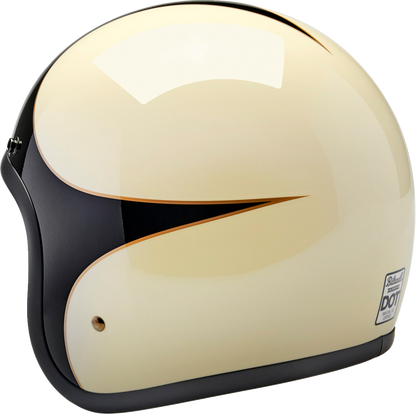 BILTWELL Bonanza Helmet - Gloss Vintage White/Black Scallop - XS 1001-559-201