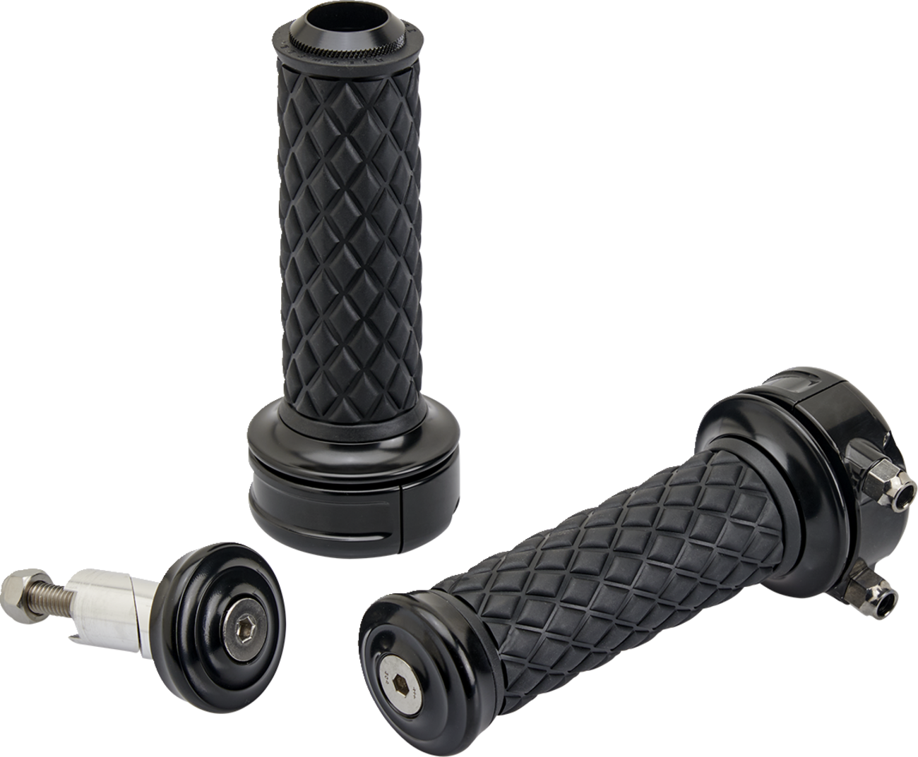 BILTWELL Grips - Alumicore - Custom - Black 6606-201-01