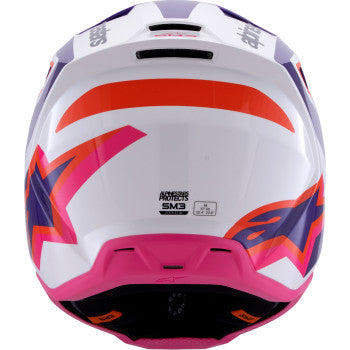 ALPINESTARS SM3 Helmet - Heat - Gloss White/Purple/Pink - Medium 8301026-2052-M