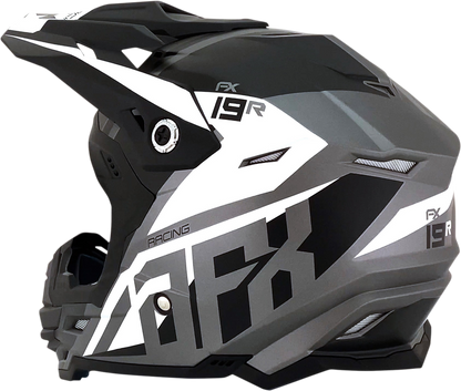 AFX FX-19R Helmet - Racing - Frost Gray - XL 0110-7076