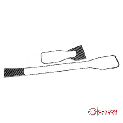 2024+ S650 Mustang Real Carbon Fiber Dashboard AC Vent Trim Overlays