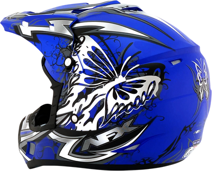 AFX FX-17 Helmet - Butterfly - Matte Blue - XS 0110-7121