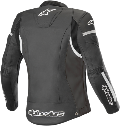ALPINESTARS Stella Women's Kira Leather Jacket - Black/White - US 8 / EU 44 3112019-12-44