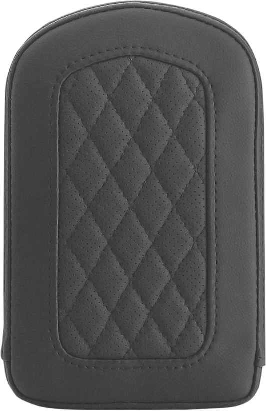 SADDLEMEN Sissy Bar Pad - Lattice Stitched - Black 0411SM