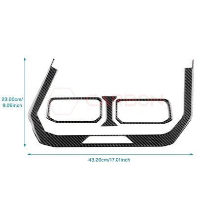 2024+ S650 Mustang Real Carbon Fiber Dash Center AC Vents Trim Overlays
