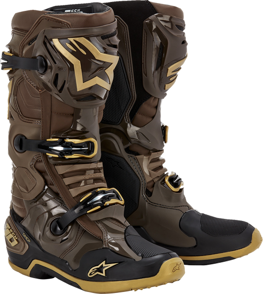 ALPINESTARS Limited Edition Squad '23 Tech 10 Boots - Brown/Gold - US 9 2010020-839-9
