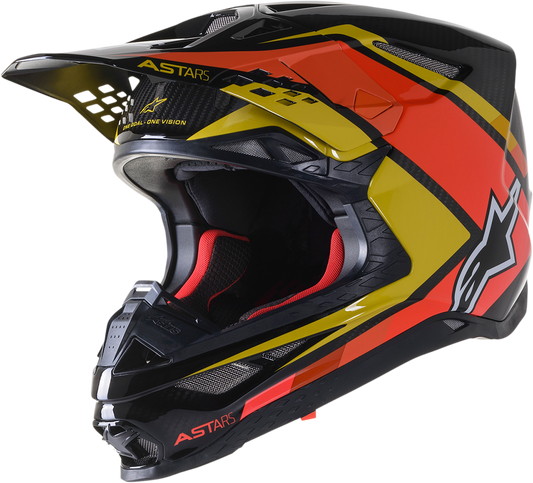 ALPINESTARS Supertech M10 Helmet - Meta 2 - MIPS® - Black/Yellow/Orange - Small 8300422-1549-SM
