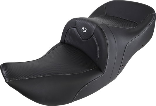 SADDLEMEN Roadsofa Seat - Carbon Fiber - Without Backrest - Black - GL H01-07-185