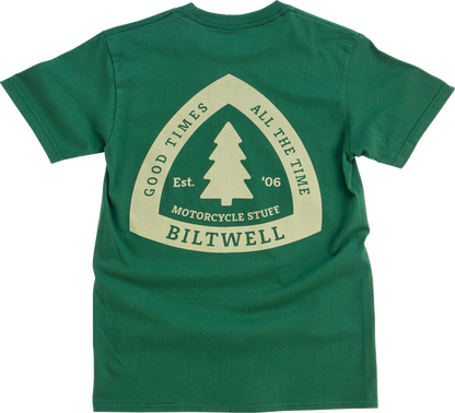 BILTWELL Good Times T-Shirt - Olive - Small 8101-075-002