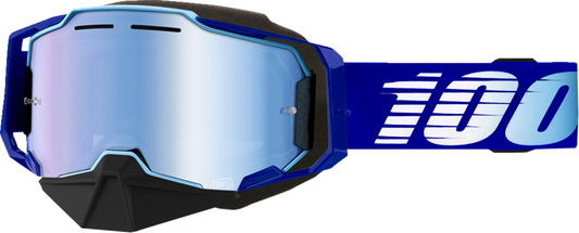100% Armega Snow Goggles - Royal - Blue Mirror 50008-00004