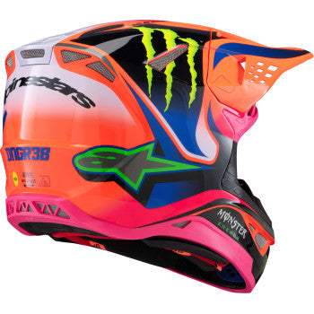 ALPINESTARS Supertech M10 Helmet - Deegan Monster - MIPS® - Gloss Orange Fluo/Purple/Pink Fluo - 2XL 8300425-433-XXL