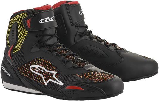 ALPINESTARS Faster-3 Rideknit® Shoes - Black/Red/Yellow - US 7 251031915307