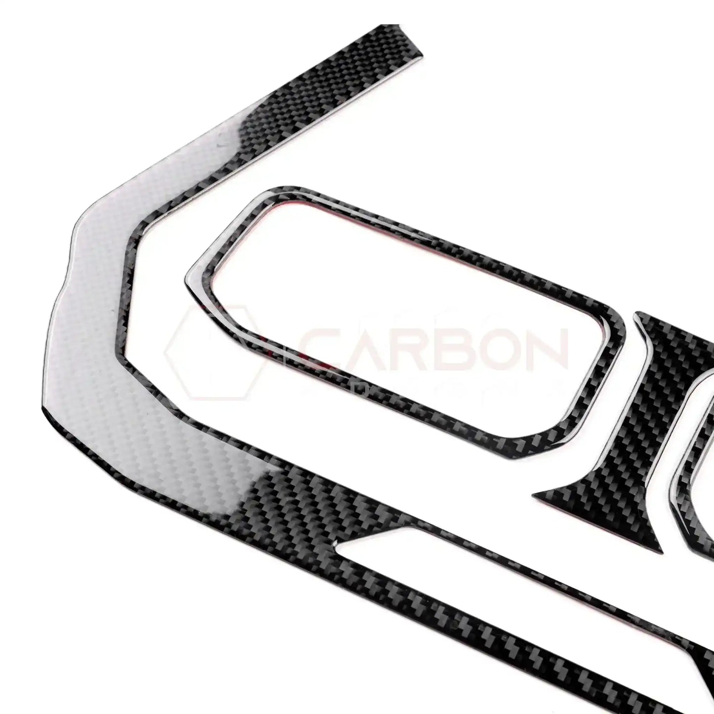 Real Carbon Fiber Center Dashboard A/C Vent Trim Overlays for 2024+ Ford Mustang