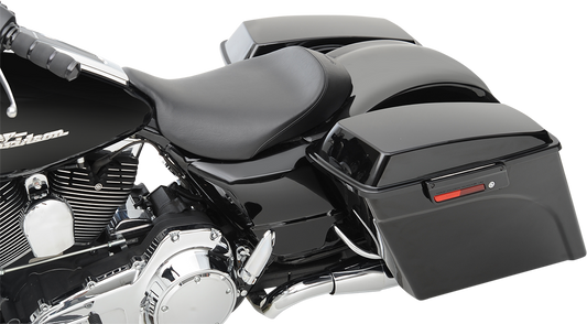 SADDLEMEN S3 Super Slammed Seat - Solo - Black - '08-'23 FLH/FLT 808-07B-002