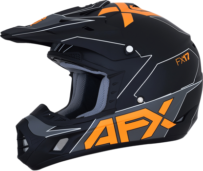 AFX FX-17 Helmet - Aced - Matte Black/Orange - Large 0110-6506