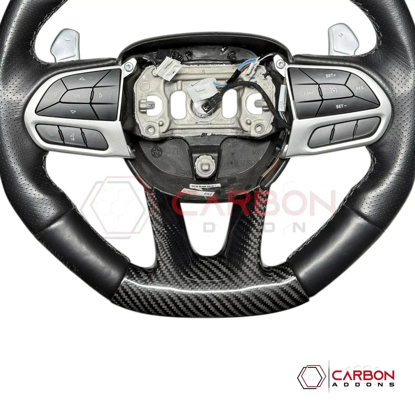 Dodge SRT Charger Challenger Durango 2015+ Carbon Fiber Bottom Lower Steering Wheel Trim Cover