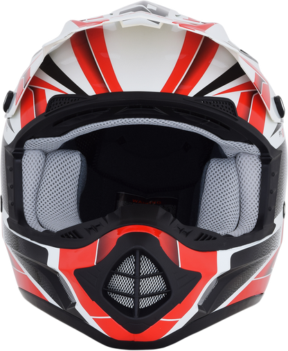 AFX FX-17 Helmet - Force - Pearl White/Red - Medium 0110-5245