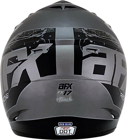 AFX FX-17Y Helmet - Attack - Frost Gray/Matte Black - Small 0111-1396