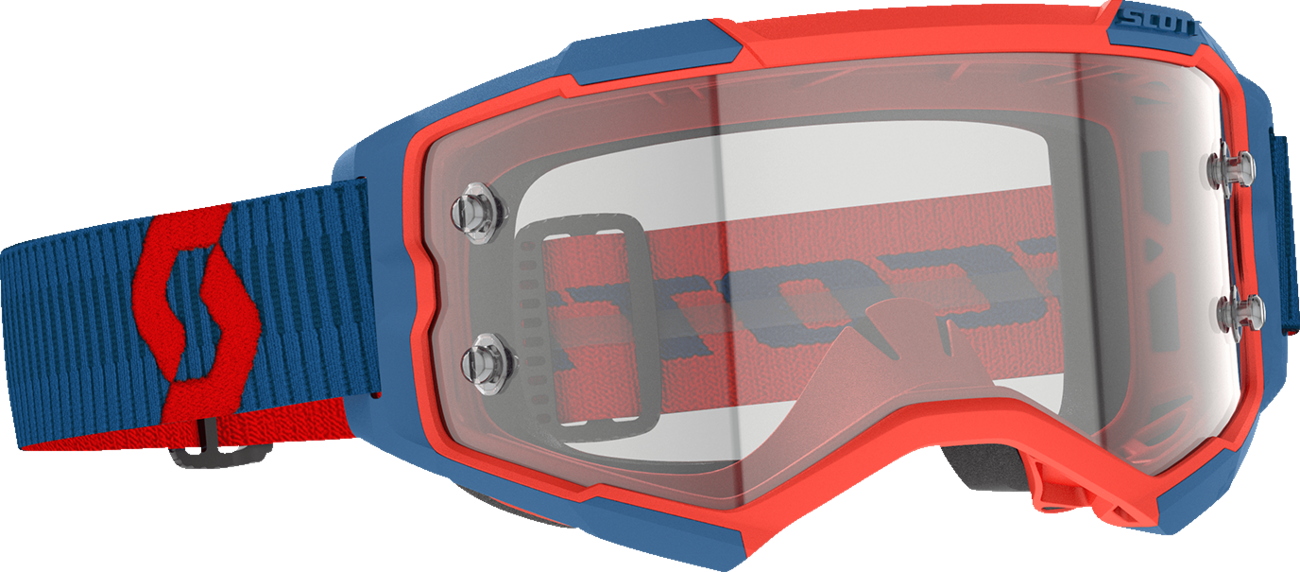 SCOTT Fury WFS Goggle - Dark Blue/Neon Red - Clear 278596-7698113