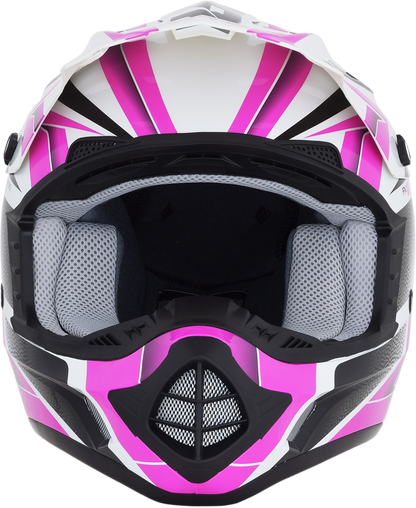 AFX FX-17 Helmet - Force - Pearl White/Fuchsia - XS 0110-5255