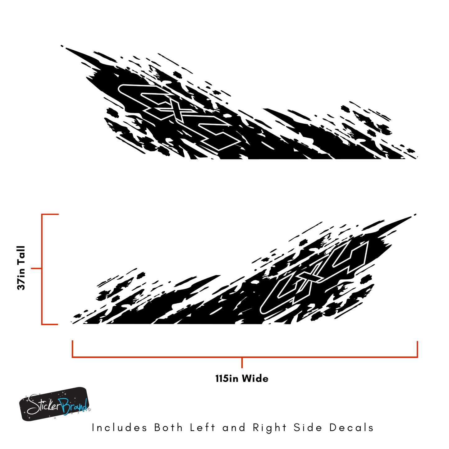 4x4 Mud Splash Decal. #6792