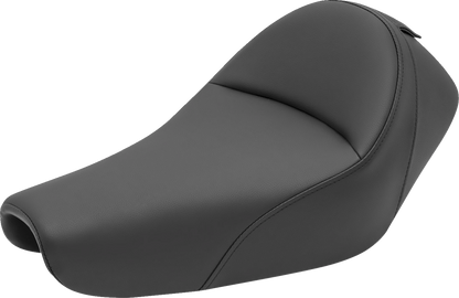 SADDLEMEN Heels Down Solo Seat - With Backrest - Plain - Black 807-11-0041