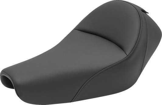 SADDLEMEN Heels Down Solo Seat - With Backrest - Plain - Black 807-11-0041