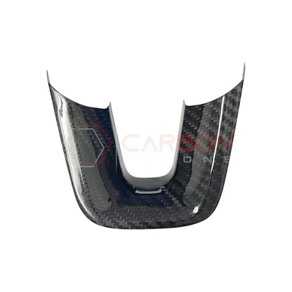 Dodge Charger Challenger Durango 2015+ Carbon Fiber Flat Bottom Lower Steering Wheel Trim Cover