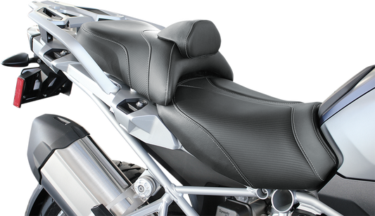 SADDLEMEN Adventure Tour Seat - Standard - Lumbar Backrest - Black - R1200GS '13-'19 0810-BM33R