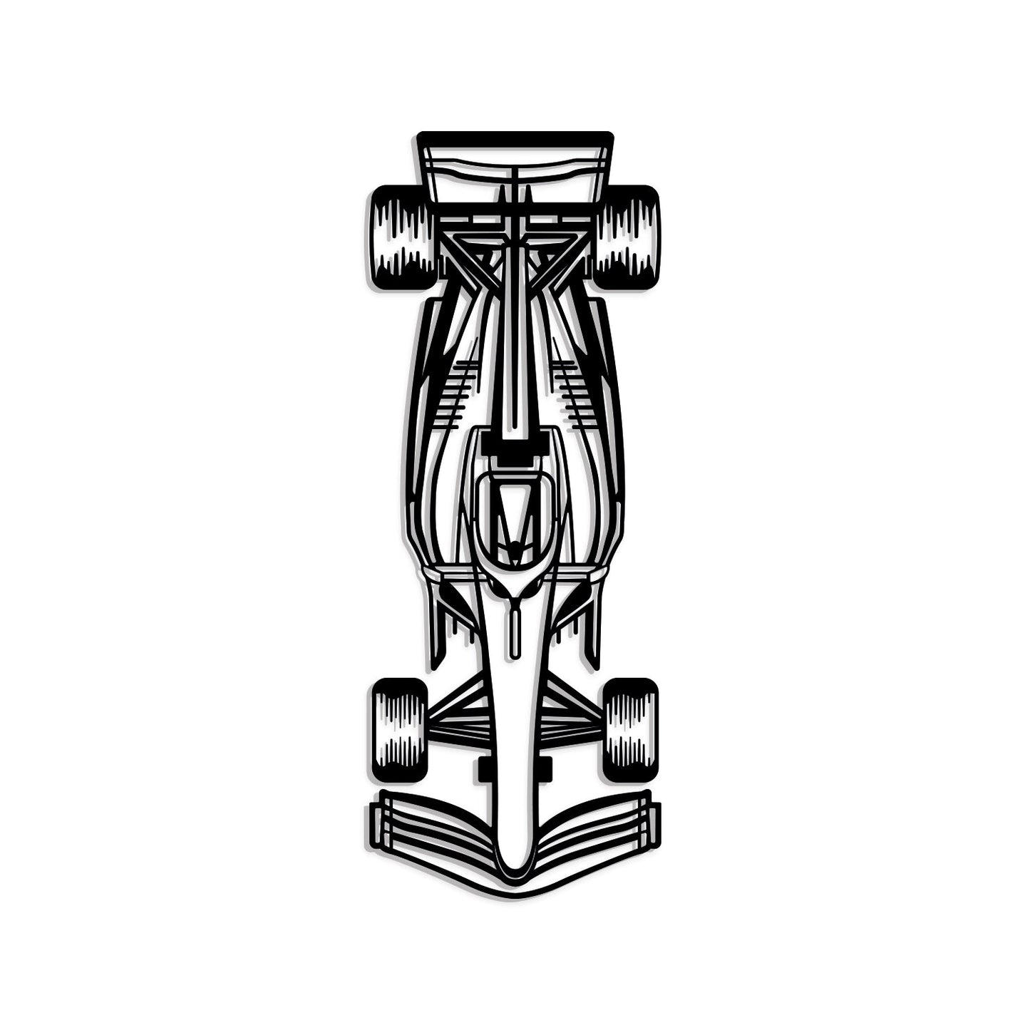 Formula 1 2022 Top View Vertical Metal Car Wall Art - MT0980