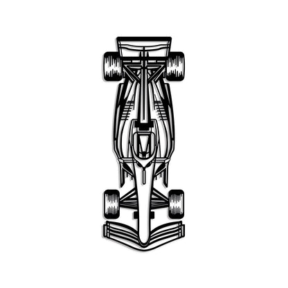 Formula 1 2022 Top View Vertical Metal Car Wall Art - MT0980