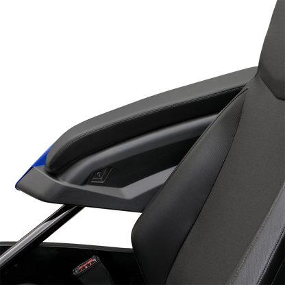 SHOW CHROME Kaliber Armrest Pads - Black w/ Black Stitching - Slingshot '15-'22 H44-1BK