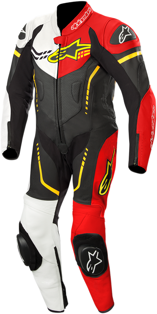 ALPINESTARS Youth GP Plus 1-Piece Leather Suit - Black/White/Red Fluorescent/Yellow Fluorescent - US 24 / EU 130 31405181236130