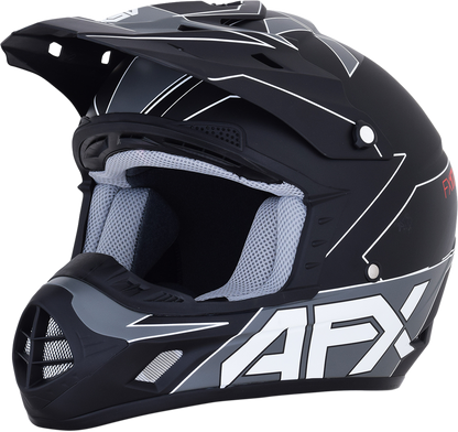 AFX FX-17 Helmet - Aced - Matte Black/White - XL 0110-6492