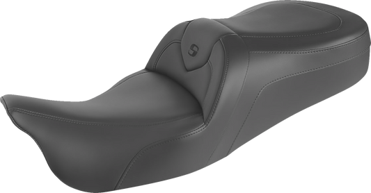 SADDLEMEN RoadSofa Seat - Without Backrest - Black w/Black Stitching - Trikes 808-07B-187T