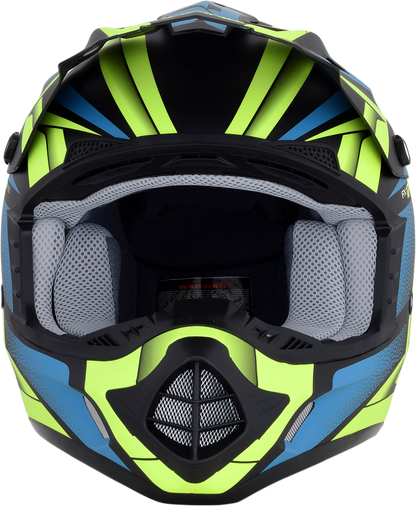AFX FX-17 Helmet - Force - Matte Black/Green/Blue - 2XL 0110-5218