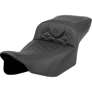 SADDLEMEN RoadSofa™ Tri Gripper Seat - Extended Reach - w/o Backrest - FLH/FLT '23-'24 823-07-21100