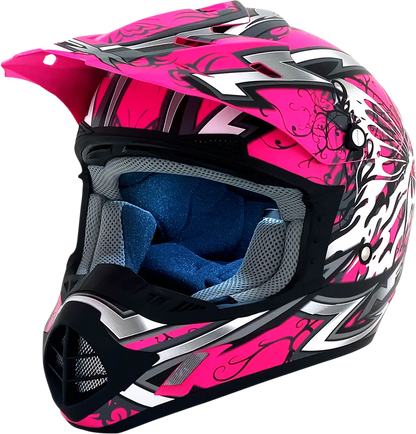 AFX FX-17 Helmet - Butterfly - Matte Hot Pink - XL 0110-7110