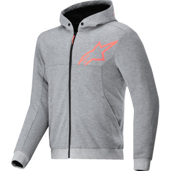 ALPINESTARS Chrome v2 Sport Hoodie - Heather Gray/Red Fluo - Small 4200325-9199-S
