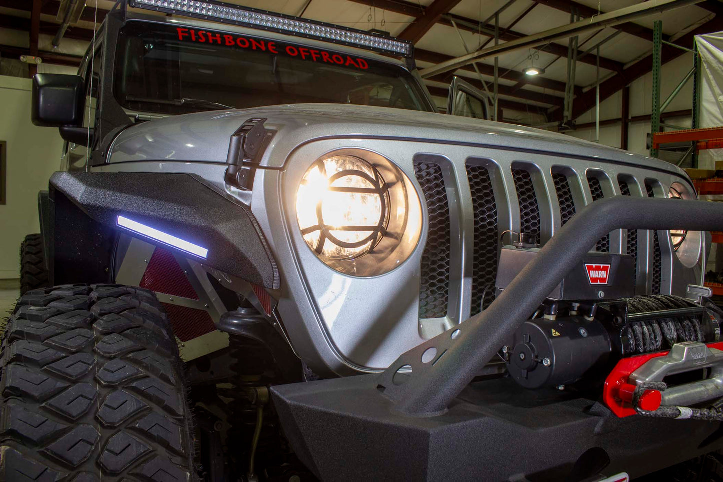 Fishbone Offroad Headlight Guards for 2018 & Up Jeep Wrangler/Gladiator FB21120