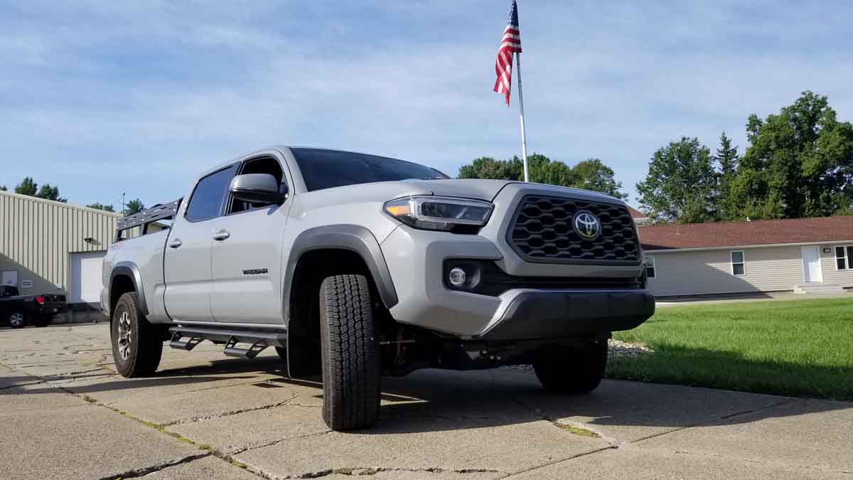 Fishbone Offroad Long Bed Half Height Tackle Rack for 2005-2023 Toyota Tacoma FB21245