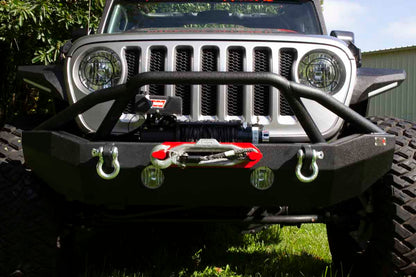 Fishbone Offroad Mid-Width Front Winch Bumper for 2018 & Up Jeep Wrangler/Gladiator FB22088