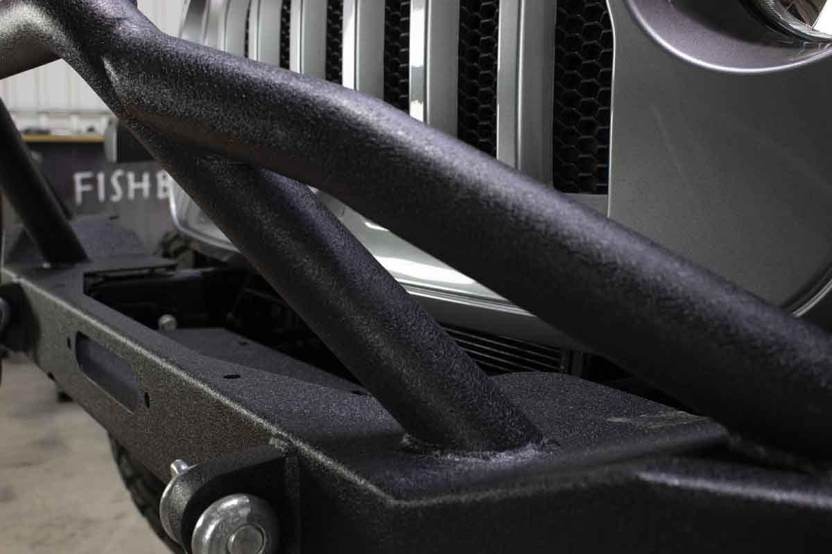 Fishbone Offroad Mid-Width Front Winch Bumper for 2018 & Up Jeep Wrangler/Gladiator FB22088
