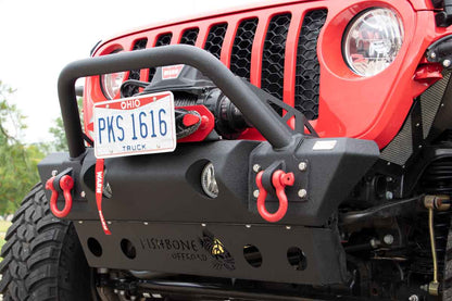 Fishbone Offroad Front Stubby Winch Bumper for 2018 & Up Jeep Wrangler/Gladiator FB22178