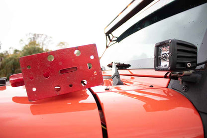 Fishbone Offroad Hi-Lift Jack Hood Mount for 2007 & Up Jeep Wrangler/Gladiator FB31317