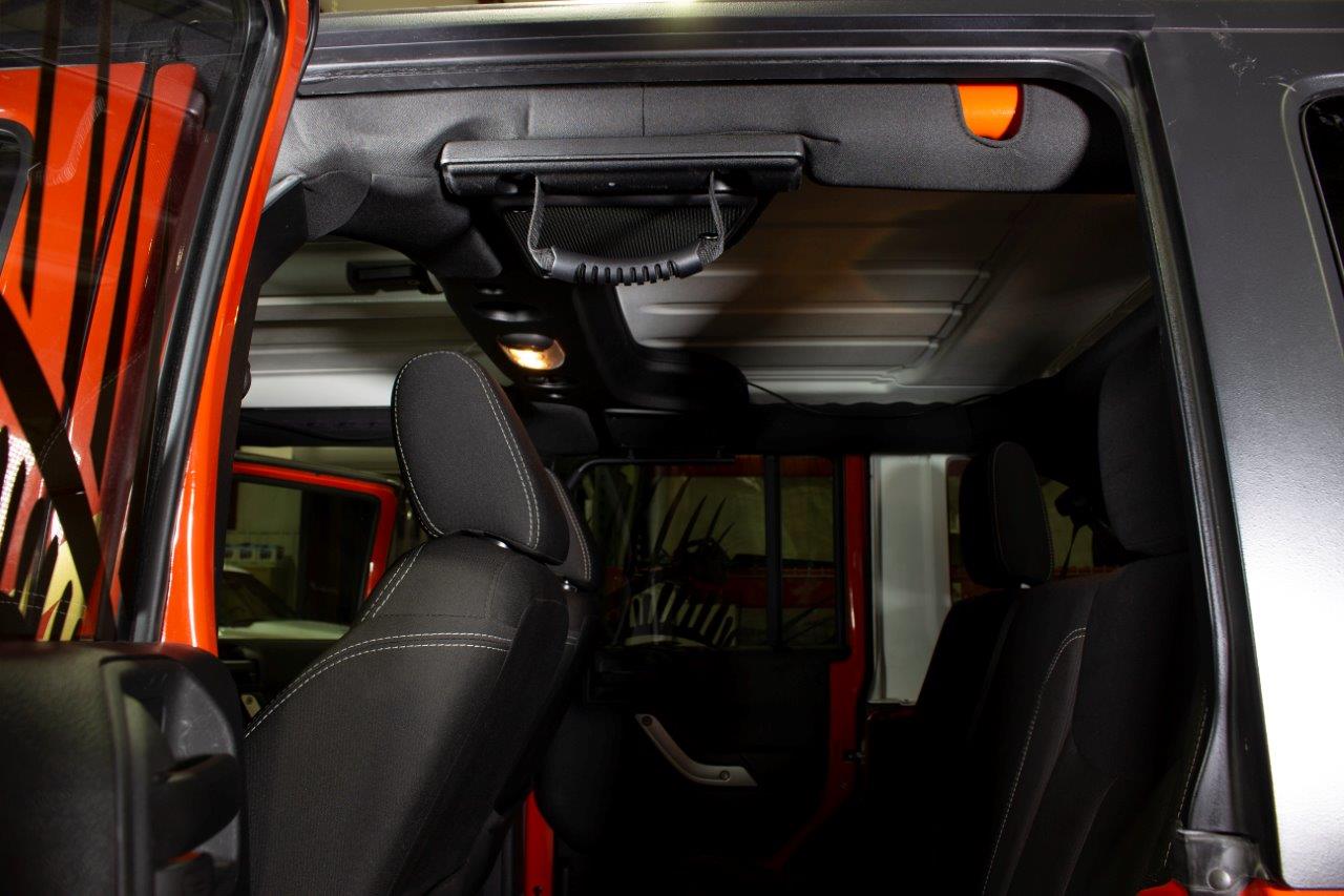 Fishbone Offroad Red Paracord Grab Handles for A-Pillar & Sound Bar for 2007-2018 Jeep Wrangler FB55284