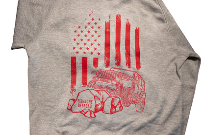 Fishbone 'Off-Road Patriot' Tailgater Hoodie - Grey