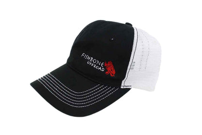 Fishbone Offroad Adjustable Mesh Baseball Cap - Black/White FBA4001